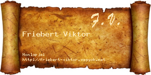 Friebert Viktor névjegykártya